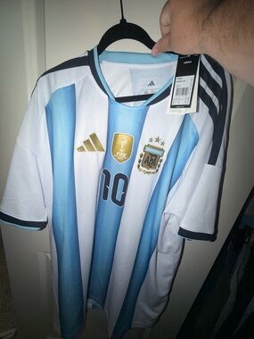 Adidas Argentina Lionel Messi #10 Home Jersey - Blue & White